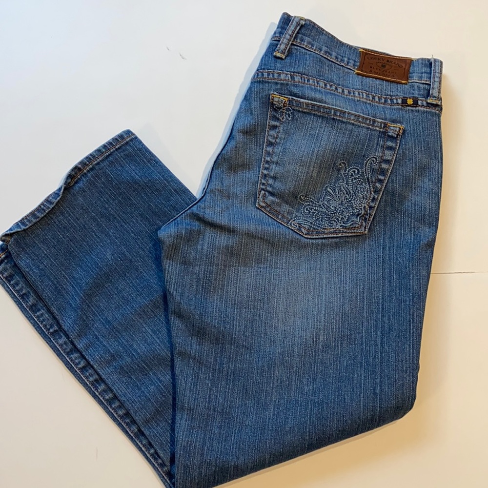 Lucky Brand SZ 8/29 Sweet’N Crop Denim Blue Jeans D31
